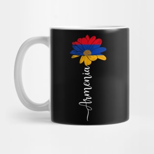 Vintage Armenia Sunflower Flag Armenia Lover Mug